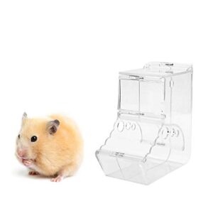 qielie hamster feeder,automatic food dispenser plastic bowl,suitable for feeding hamsters, guinea pigs, pigeons, parrots, hedgehog,and other small animals (400ml)
