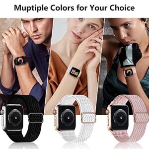 GBPOOT 5 Packs Nylon Stretch Band Compatible with Apple Watch Band,Adjustable Soft Sport Breathable Loop for Iwatch Series 8/7/6/5/4/3/2/1/SE,38mm 40mm 41mm,06 Color