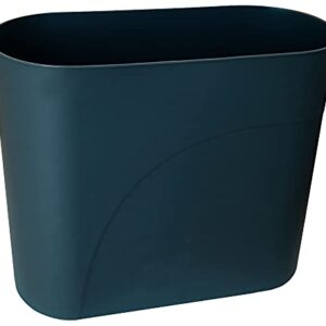 HMQCI Plastic Rectangular Small Trash Can Wastebasket, Garbage Container Bin, 3-Gallons (Navy, 5.9"/12.6"/10.6")