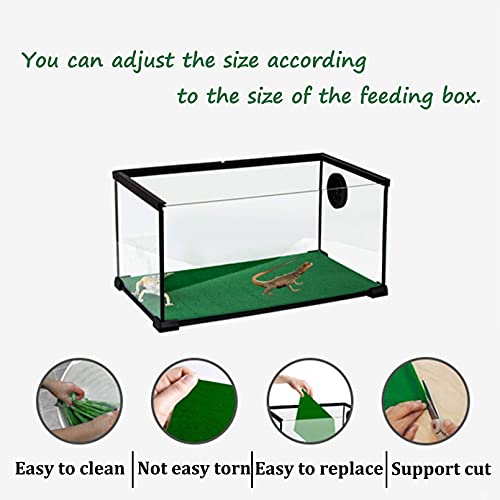 PINVNBY Reptile Carpet Pet Terrarium Liner Reptiles Cage Mat Supplies for Bearded Dragon Lizard Tortoise Leopard Gecko Snake(2 PCS)