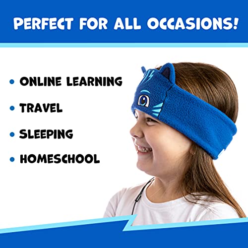 PJ Masks Catboy Kids Headphones by CozyPhones - Over The Ear Headband Headphones - Volume Limited with Thin Speakers & Soft Fleece Headband