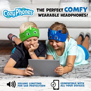 PJ Masks Catboy Kids Headphones by CozyPhones - Over The Ear Headband Headphones - Volume Limited with Thin Speakers & Soft Fleece Headband