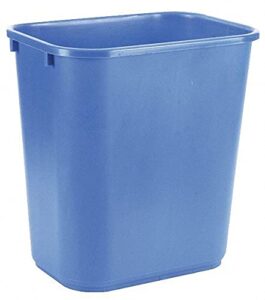 tough guy 7 gal rectangular recycling wastebasket, plastic, blue - 4uau5 pack of - 2