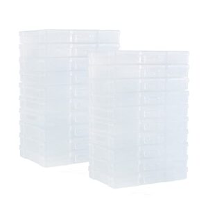 party club of america transparent 5" x 7" photo storage boxes - photo organizer cases photo keeper picture storage containers box for photos - 10 pack (clear)