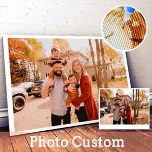 5D Custom Diamond Painting, DIY Personalized Diamond Art Photo Custom Your Own Picture, Diamond Painting Pictures Kits, Paint by Numbers for Adults-Made in USA (11.7x11.7inch/30x30cm, Round)