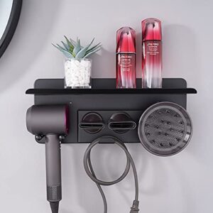 Dyson Supersonic Hair Dryer Holder, 304 Stainless Steel Dyson Hairdryer Wall Mount Stand, Dyson Hair Organizer Fits Curler Diffuser Two Nozzles Dyson Hair Dryer Holder