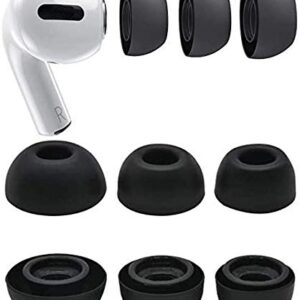Zotech Replacement 3 Pairs Silicone Ear Tips for Airpods Pro (S/M/L) (Black)