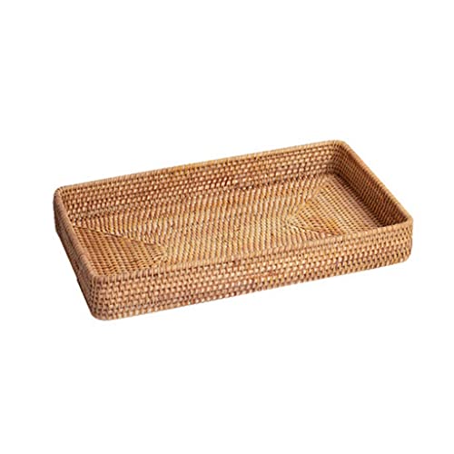 UXZDX Handmade Rattan Woven Straw Woven Storage Basket Desktop Storage Box Storage Box Storage Basket (Size : Small)