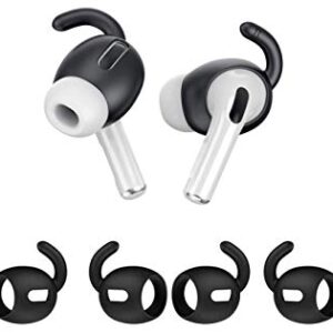 Zotech 3 Pairs AirPods Pro 1st & 2nd Gen Ear Hooks Secure Anti Slip Covers (Black)