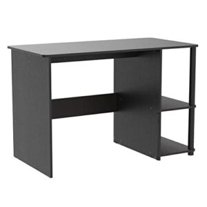 SHW Cyrus Home Office Desk with Shelves, Espresso