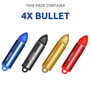 Aporia - Magnetic Charging Tips Storage Holder Bullet Shape Colorful | Compatible with Any Magnetic Charging Tips (Storage - Four Bullets)