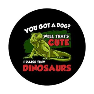 Funny Iguana Gift Pet Lizard Humor Reptile Graphic PopSockets Swappable PopGrip