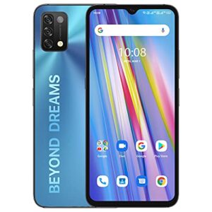 umidigi a11 cell phone 6.53" hd+ full screen unlocked smartphone, 5150mah battery android phone with dual sim (4g lte) android 11 (4+128g, mist blue)