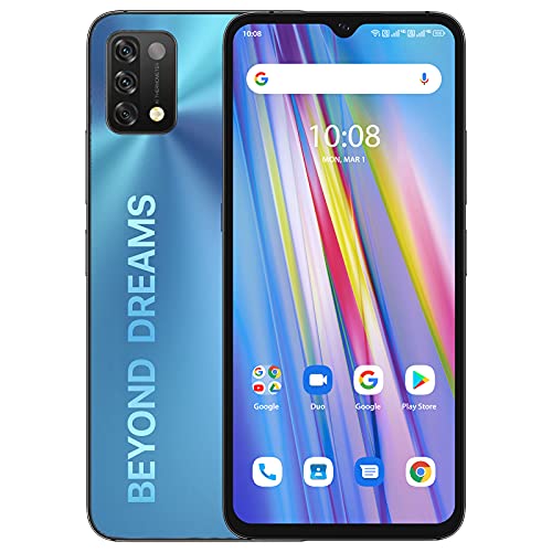 UMIDIGI A11 Cell Phone 6.53" HD+ Full Screen Unlocked Smartphone, 5150mAh Battery Android Phone with Dual SIM (4G LTE) Android 11 (4+128G, Mist Blue)