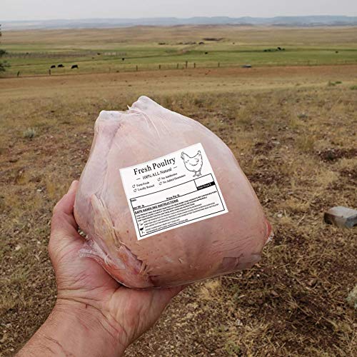 Poultry Freezer Labels,4x3 Inch with Safe Handling Instructions Exemption,50Pcs