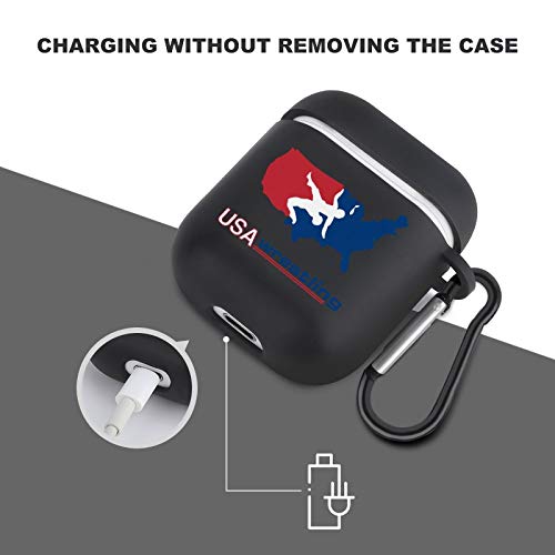 Stylish Case for AirPods USA Wrestling Earphone case Black-USA Wrestling1