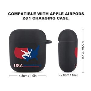 Stylish Case for AirPods USA Wrestling Earphone case Black-USA Wrestling1