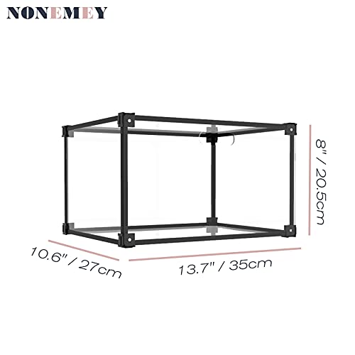 NONEMEY Clear Acrylic Shoe Storage Box Stackable Shoe Organizer, Foldable Storage Containers with Magnetic, Lids Side Open Display Case Organizer for Sneaker, Fully Transparent Design for Collectibles and Display (1 Pack)