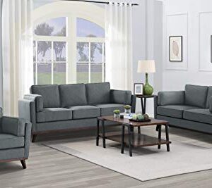 Lexicon Averi Textured Fabric Sofa, 84" W, Gray