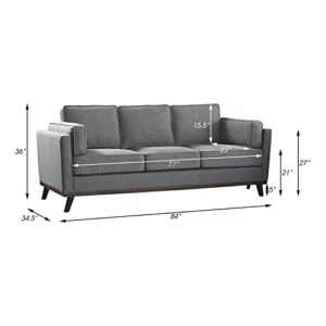 Lexicon Averi Textured Fabric Sofa, 84" W, Gray