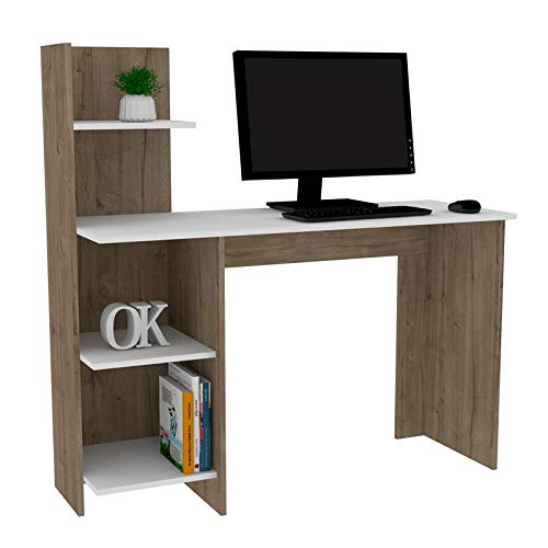 TUHOME Vilna 120 Desk Engineered Wood Desks in Multi-Color