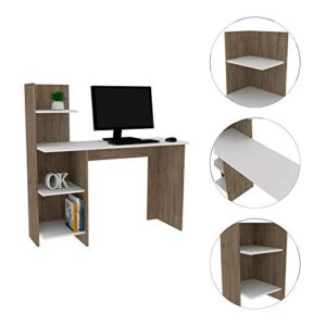 TUHOME Vilna 120 Desk Engineered Wood Desks in Multi-Color