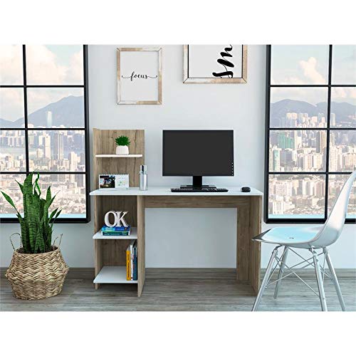 TUHOME Vilna 120 Desk Engineered Wood Desks in Multi-Color