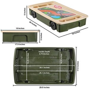 Tim Mee Toy Giant Underbed Storage Container w/Wheels & Play Surface US Made