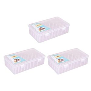 amagogo 3 pack 42 slots large capacity sewing thread holders for spools of thread, empty thread storage box, sewing yarn spools containers storage case