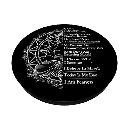 Positive Affirmation Mantra Buddha PopSockets Swappable PopGrip