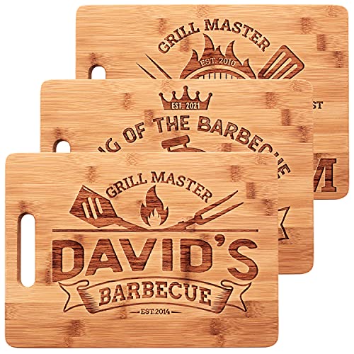 Gifts for Dad, Personalized Dad Cutting Board, Gifts For Dad, Grill Master | 9 Designs | Dad Gifts from Daughter, Wife - Grandpa Gifts from Grandchildren