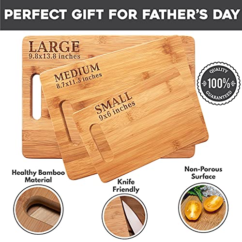 Gifts for Dad, Personalized Dad Cutting Board, Gifts For Dad, Grill Master | 9 Designs | Dad Gifts from Daughter, Wife - Grandpa Gifts from Grandchildren