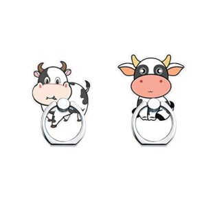 phone ring holder stand,cow phone ring stand holder 360 rotation finger ring grip stand for cellphones,smartphones and tablets(2 pack cow phone ring stand)