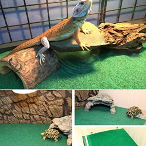 HERCOCCI Reptile Carpet, 39’’ x 20’’ Terrarium Bedding Substrate Liner Reptile Cage Mat Supplies for Bearded Dragon Lizard Tortoise Leopard Gecko Snake (Green)