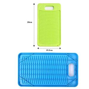 ZYAMY Antiskid Mini Washboard Plastic Washing Board Household for Students Clothes Clean Laundry, Green