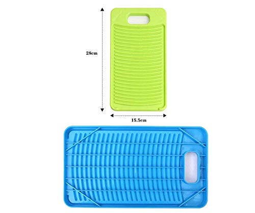 ZYAMY Antiskid Mini Washboard Plastic Washing Board Household for Students Clothes Clean Laundry, Green