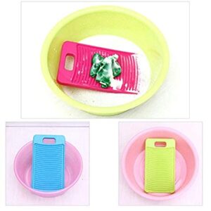 ZYAMY Antiskid Mini Washboard Plastic Washing Board Household for Students Clothes Clean Laundry, Green