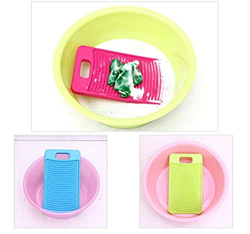 ZYAMY Antiskid Mini Washboard Plastic Washing Board Household for Students Clothes Clean Laundry, Green