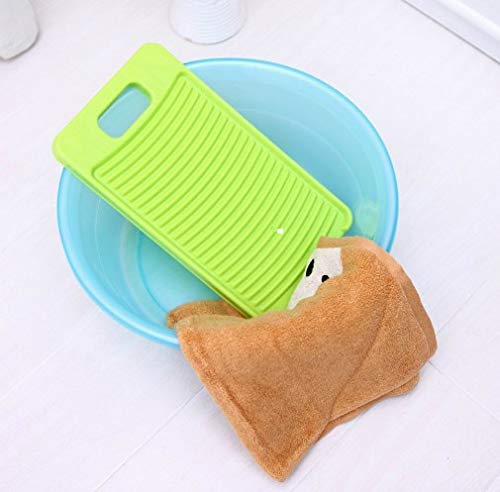 ZYAMY Antiskid Mini Washboard Plastic Washing Board Household for Students Clothes Clean Laundry, Green