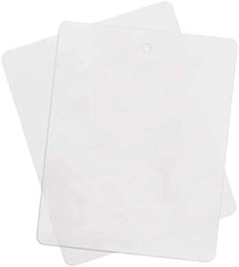thin clear flexible plastic cutting board chopping mat 12" x 15" (2 pack)