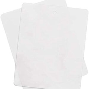 Thin Clear Flexible Plastic Cutting Board Chopping Mat 12" x 15" (2 Pack)