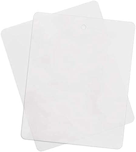 Thin Clear Flexible Plastic Cutting Board Chopping Mat 12" x 15" (2 Pack)