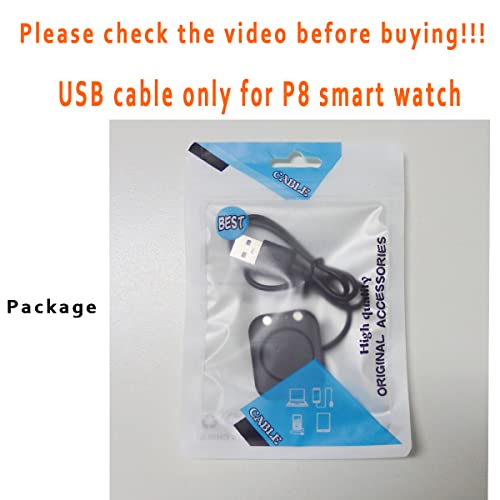 USB Cable for P8 Smart Watch Portable Magnetic Charger Compatible for P8 Watch