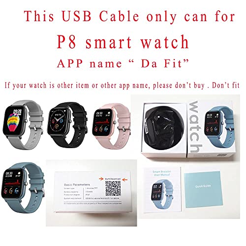 USB Cable for P8 Smart Watch Portable Magnetic Charger Compatible for P8 Watch