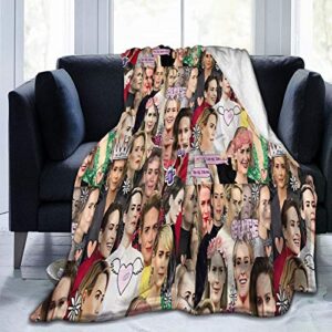 sarah paulson collage soft and warm fleece throw blanket for camping couch cozy plush bed blankets for children and adults