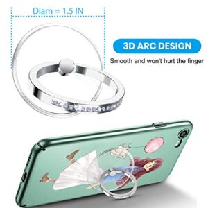 Transparent Phone Ring Holder - Jsoerpay 2 Pack Cell Phone Ring Holder Finger Grip Loop Universal 360 Degree Rotation (Gold & Diamond)