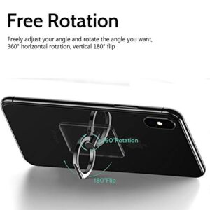 5 Pack Cell Phone Ring Holder Stand Transparent Phone Ring Holder 360° Degree Rotation Finger Ring Kickstand Compatible Various Mobile Phones or Phone Cases