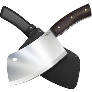 grand way butcher knife - cleaver knife for meat bone vegetable fruit knife - indoor outdoor cooking utensil -