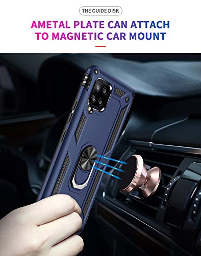 SKTGSLAMY Samsung A42 5G Case,Galaxy A42 5G Case,with Screen Protector,[Military Grade] 16ft. Drop Tested Cover with Magnetic Kickstand Car Mount Protective Case for Samsung Galaxy A42 5G, Blue