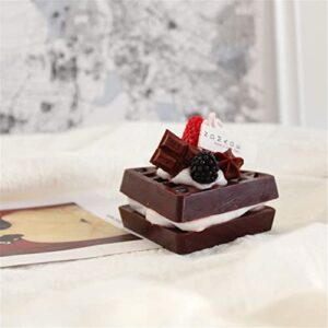 Waffle Cake Shaped Decorative Chocolate Scented Candle Romantic Home Fragrance Candles Birthday